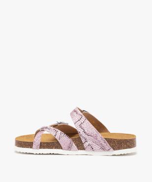 Mules fille à talon plat et brides ajustables pailletées vue3 - GEMO (ENFANT) - GEMO