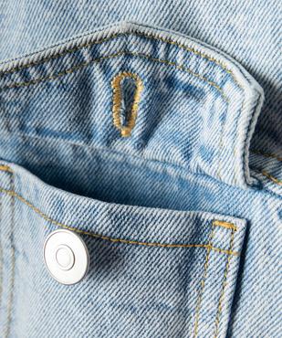 Veste en jean fille sans manches délavé vue4 - GEMO 4G FILLE - GEMO