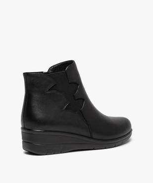 Boots femme confort unies à talon compensé vue4 - GEMO (CONFORT) - GEMO