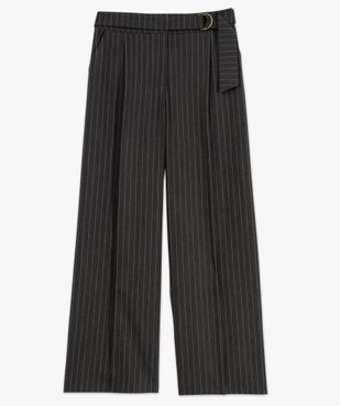 Pantalon large et fluide à rayures et plis femme vue4 - GEMO(FEMME PAP) - GEMO