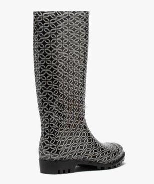 Bottes de pluie femme à paillettes et imprimé fantaisie vue4 - GEMO (EQUIPT) - GEMO