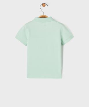 Polo manches courtes en maille piquée à motif bébé garçon vue3 - GEMO 4G BEBE - GEMO
