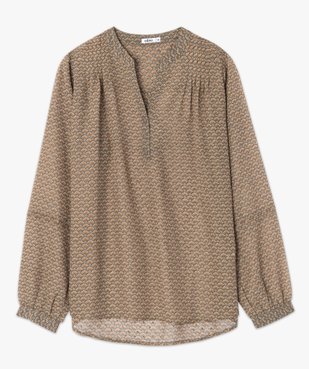 Blouse femme imprimée en voile vue4 - GEMO(FEMME PAP) - GEMO
