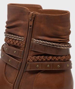 Boots avec brides fantaisie sur la tige femme - Emilia Rosa vue6 - EMILIA ROSA - GEMO