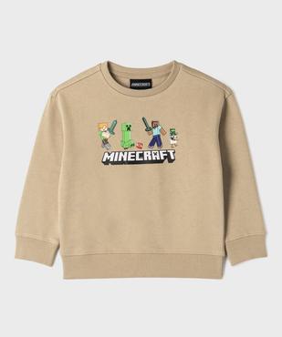 Sweat avec motifs pixelisés devant et dos garçon - Minecraft vue1 - MINECRAFT - GEMO