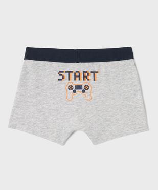 Boxers en coton biologique motifs jeux vidéo garçon (lot de 2) vue4 - GEMO 4G GARCON - GEMO