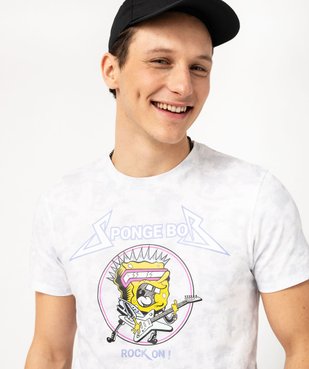 Tee-shirt manches courtes tie-and-dye imprimé homme - Bob l'éponge vue1 - BOB L EPONGE - GEMO