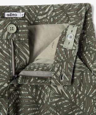 Bermuda coupe chino regular en coton imprimé garçon vue2 - GEMO (JUNIOR) - GEMO