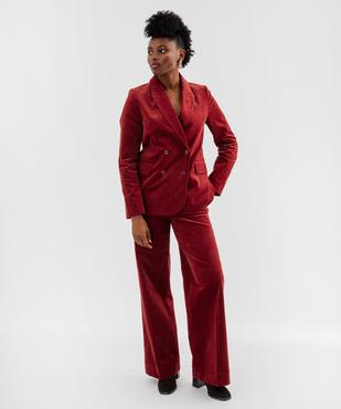Pantalon en velours fines côtes coupe wide leg femme - LuluCastagnette vue5 - LULUCASTAGNETTE - GEMO