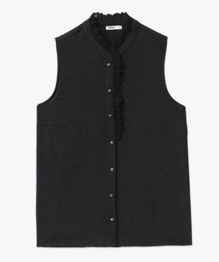 Blouse sans manches froissée à col en broderie anglaise femme vue4 - GEMO(FEMME PAP) - GEMO