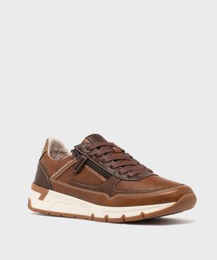 Baskets basse de ville à lacets et zip homme - Urban Steps vue2 - URBAN STEPS - GEMO