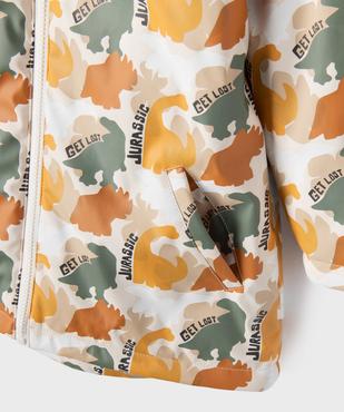 Manteau imperméable à capuche et doublure chaude avec imprimé animé garçon vue3 - GEMO (ENFANT) - GEMO
