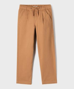 Pantalon chino coupe large avec taille ajustable garçon vue2 - GEMO (ENFANT) - GEMO