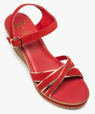 Sandales femme à talon compensé et détails métallisés vue5 - GEMO(URBAIN) - GEMO