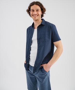 Chemise à manches courtes à motifs fleuris coupe regular homme vue1 - GEMO 4G HOMME - GEMO