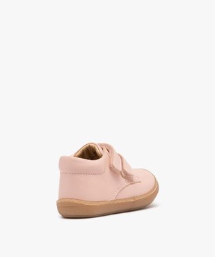 Baskets premiers pas bébé fille dessus en cuir uni - NA! vue5 - NA! - GEMO