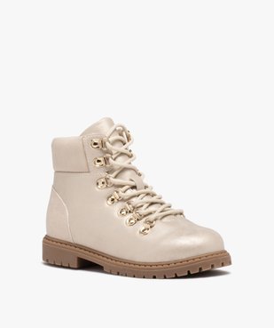 Boots irisés avec lacets montagne fille vue2 - GEMO (ENFANT) - GEMO