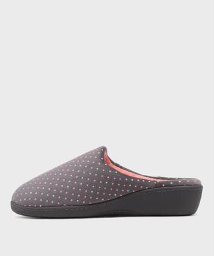 Chaussons mules compensés femme - Isotoner vue3 - ISOTONER - GEMO