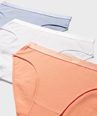 Culottes en coton avec ceinture irisée fille (lot de 3) vue2 - GEMO 4G FILLE - GEMO