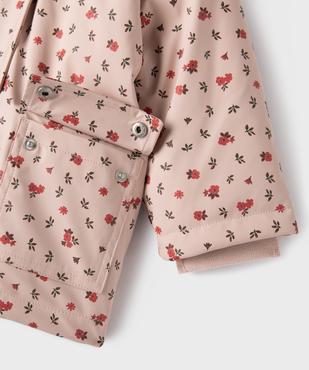 Manteau imperméable à capuche avec doublure chaude bébé fille vue2 - GEMO(BEBE DEBT) - GEMO