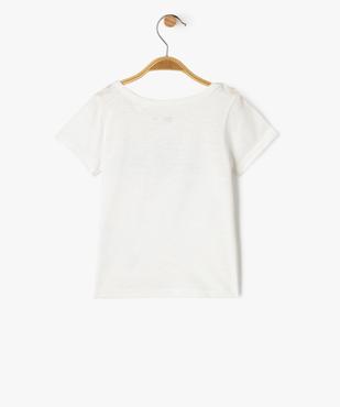 Tee-shirt à manches courtes avec col bateau bébé garçon vue4 - GEMO 4G BEBE - GEMO