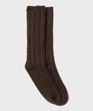 Chaussettes en maille torsadée femme vue1 - GEMO(HOMWR FEM) - GEMO