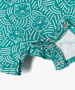 Combishort imprimé en coton bébé garçon vue2 - GEMO(BEBE DEBT) - GEMO