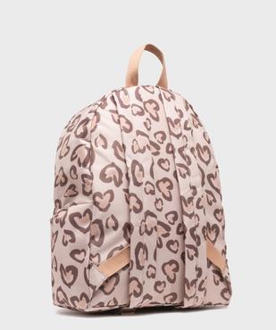 Sac à dos en toile motifs coeurs fille vue2 - GEMO (ACCESS) - GEMO