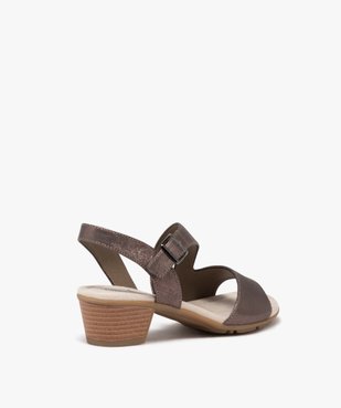 Sandales femme confort à petit talon carré et brides pailletées vue4 - GEMO (CONFORT) - GEMO