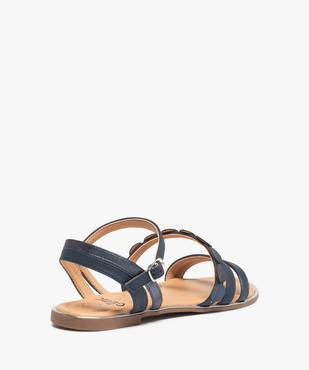 Sandales femme à talon plat coupe spéciale pied large vue4 - GEMO (CASUAL) - GEMO