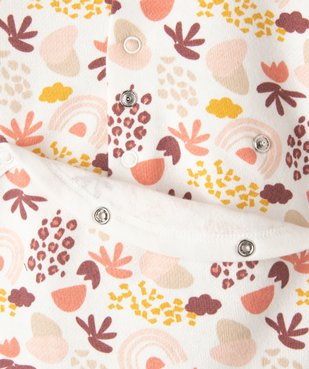 Pyjama bébé à pont-dos en jersey molletonné imprimé vue2 - GEMO(BB COUCHE) - GEMO