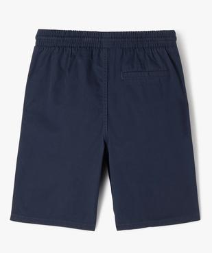 Bermuda en toile coupe Regular à taille élastiquée garçon vue4 - GEMO 4G GARCON - GEMO
