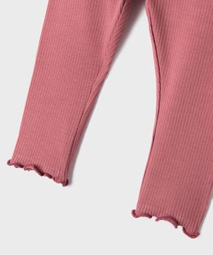 Legging en maille côtelée et finitions froncées bébé fille vue2 - GEMO 4G BEBE - GEMO