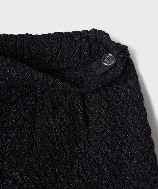Short en maille extensible gaufrée et pailletée fille vue2 - GEMO (ENFANT) - GEMO