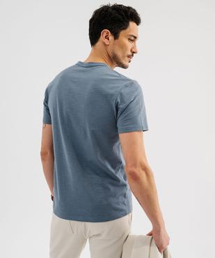 Tee-shirt manches courtes col tunisien homme vue3 - GEMO (HOMME) - GEMO