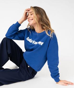 Sweat molletonné avec inscription sur le buste femme - LuluCastagnette vue7 - LULUCASTAGNETTE - GEMO