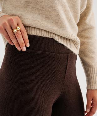Pantalon wide leg maille femme vue2 - GEMO(FEMME PAP) - GEMO