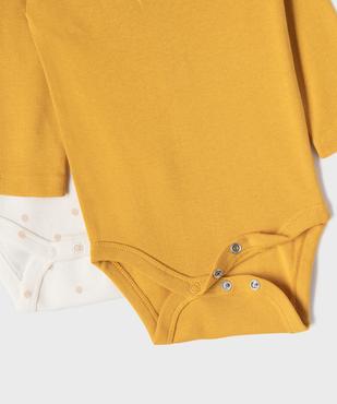 Body manches longues à col montant roulotté bébé (lot de 3) vue3 - GEMO 4G BEBE - GEMO