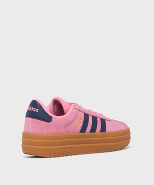 Baskets en cuir avec semelle plateforme VL Court Bold femme - Adidas vue4 - ADIDAS - GEMO