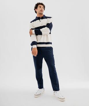 Pantalon en toile avec taille ajustable homme vue4 - GEMO 4G HOMME - GEMO