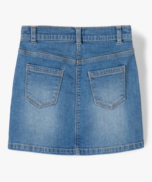 Jupe en jean fille avec jeu de surpiqûres vue3 - GEMO (ENFANT) - GEMO