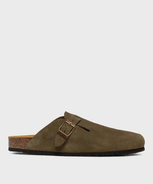 Sabot dessus cuir avec bride ajustable homme - Tanéo vue1 - TANEO GEMO FOR GOOD - GEMO