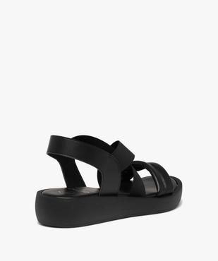 Sandales femme unies à brides élastiquées vue4 - GEMO (CASUAL) - GEMO