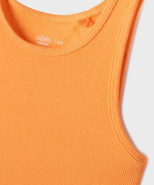 Débardeur en maille côtelée extensible court fille vue2 - GEMO 4G FILLE - GEMO