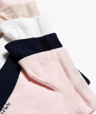 Chaussettes ultra courtes unies fille (lot de 5) vue2 - GEMO 4G FILLE - GEMO