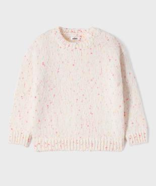 Pull en maille douillette à mini pompons fille vue1 - GEMO (ENFANT) - GEMO