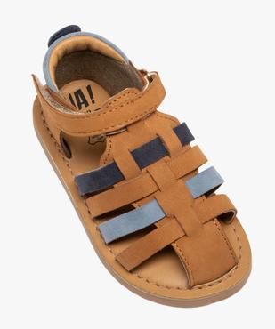 Sandales en cuir multibrides à scratch bébé garçon - Na! vue5 - NA! GEMO FOR GOOD - GEMO
