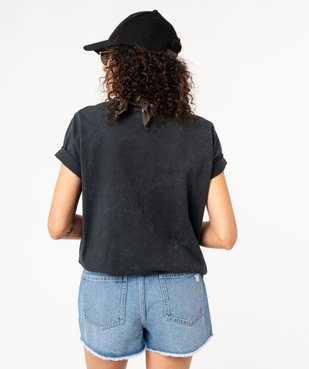Tee-shirt à manches courtes avec motif grunge femme vue3 - GEMO(FEMME PAP) - GEMO