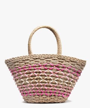 Sac de plage femme en paille et raphia vue1 - GEMO (ACCESS) - GEMO