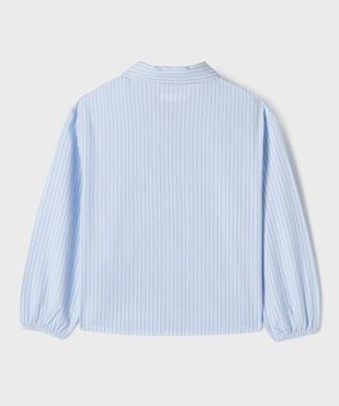 Chemise rayée avec manches resserrées aux poignets fille vue4 - GEMO (ENFANT) - GEMO